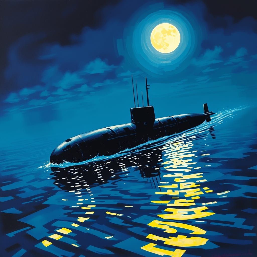 Vibrant Nighttime Scene of SS50 L-10 in Lunar Bay