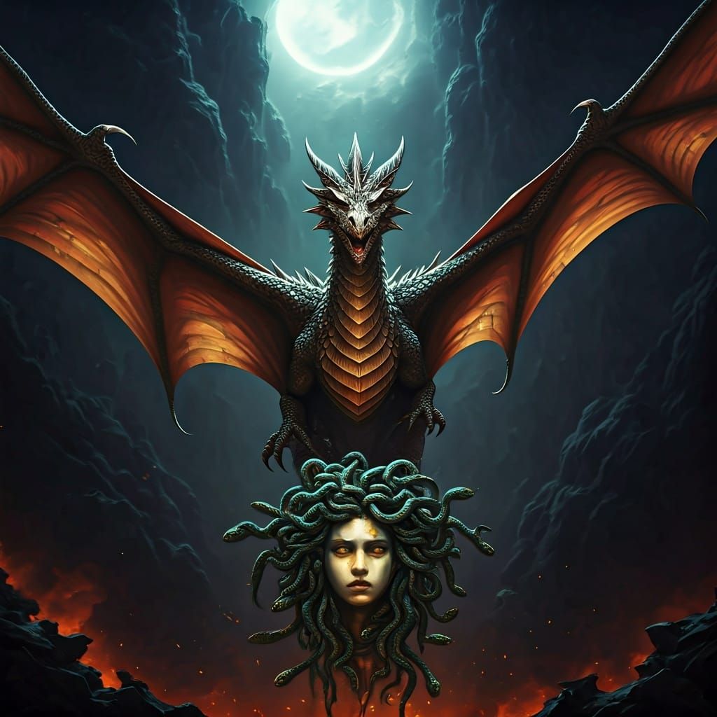 Dropping Medusa's Head into a Volcano