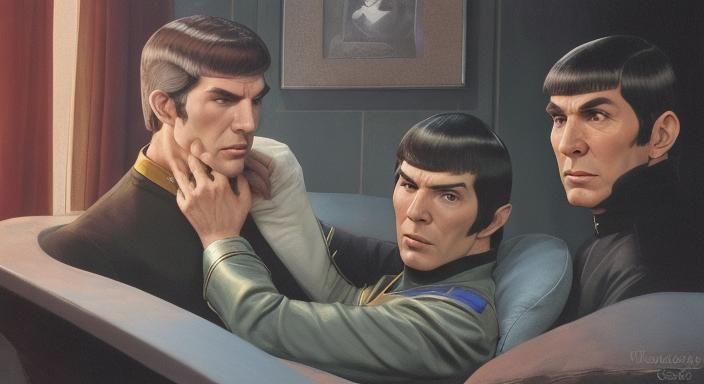 Captain Kirk and Mr. Spock Head Examination