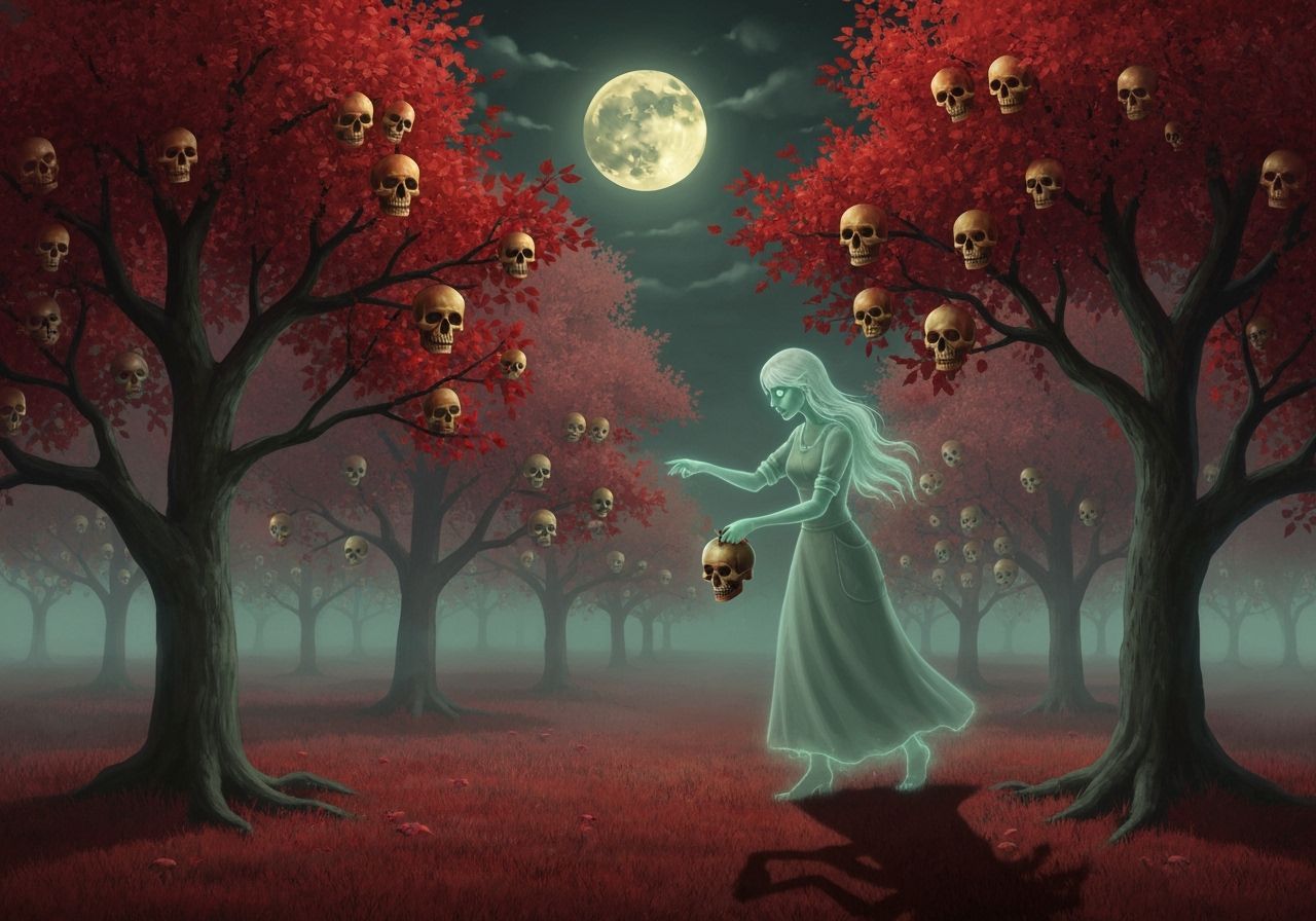 Ethereal Caretaker in Skull-Apple Orchard