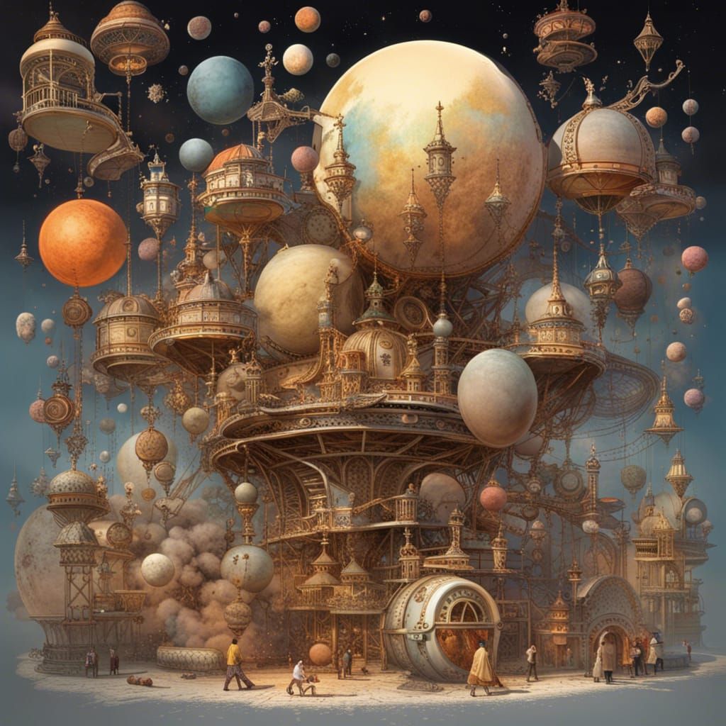 Carousel Moon: Surreal Digital Matte Painting