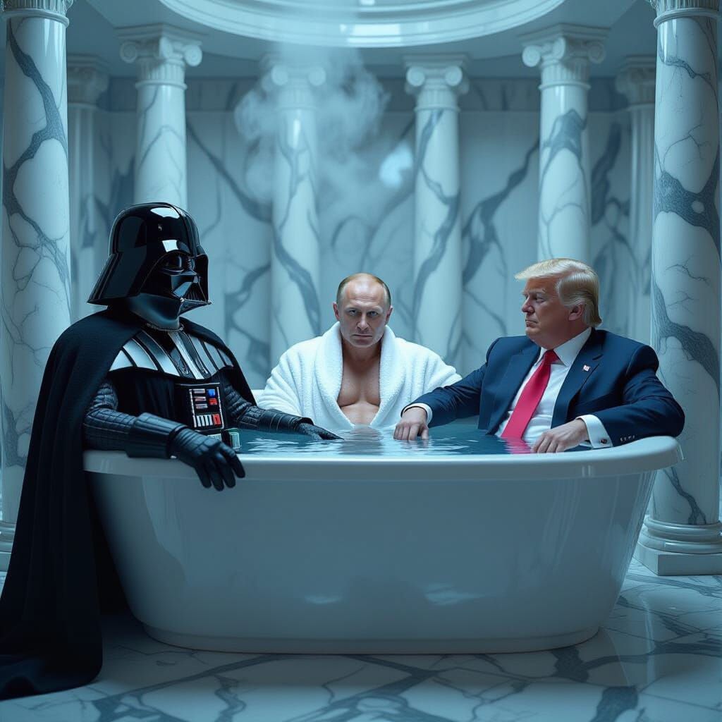 Darth Vader, Putin, and Trump Take a Bath