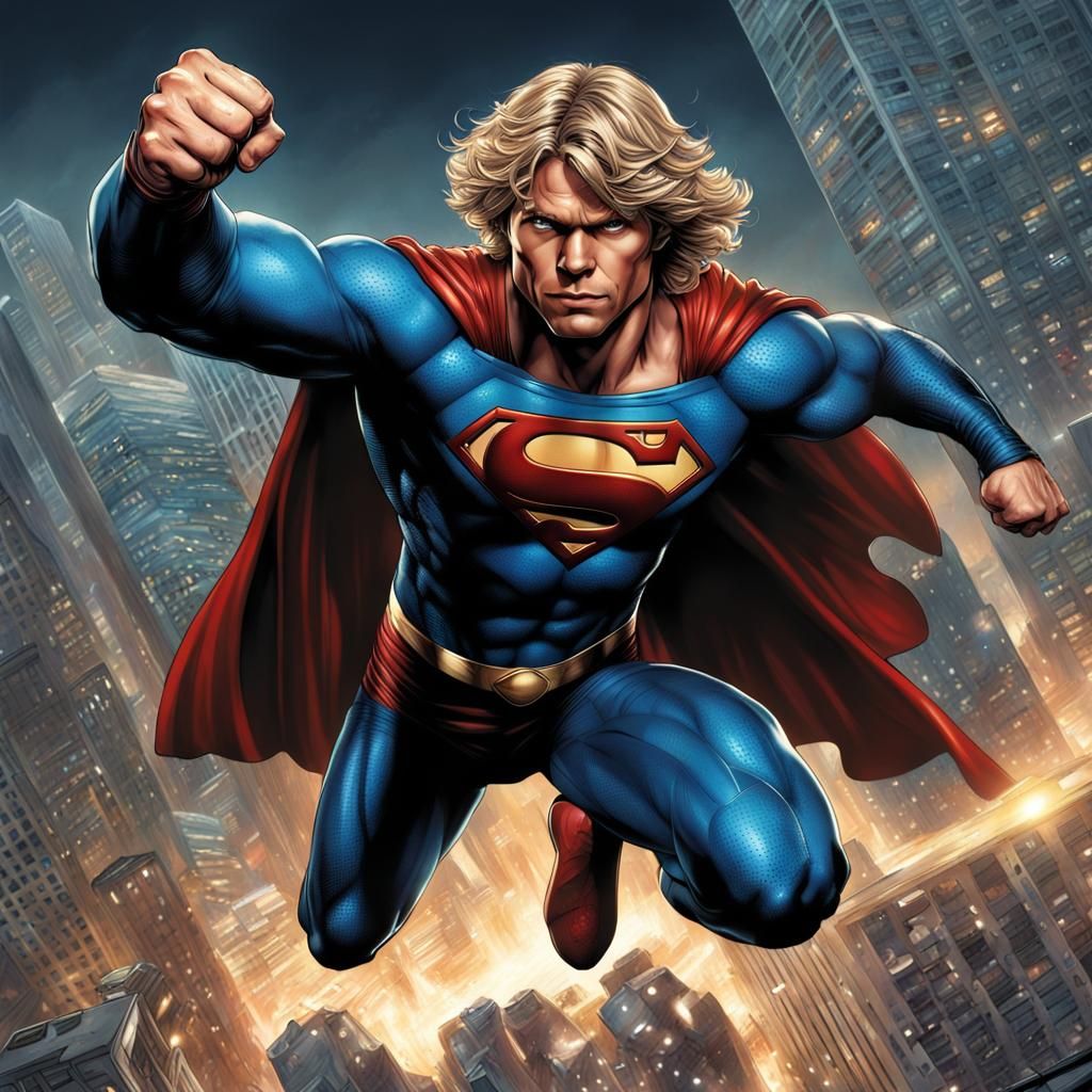 Eric Christian Olsen as Superhero in Comic Book Art