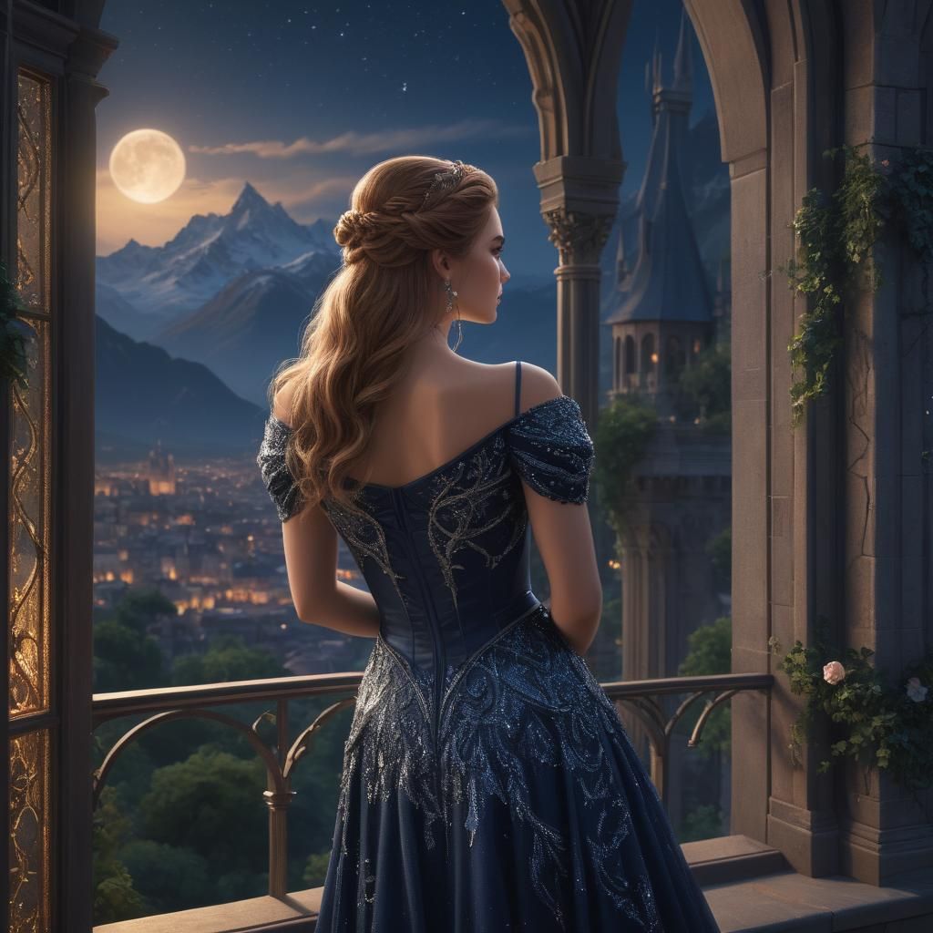 Feyre at Night Court: Detailed Matte Painting