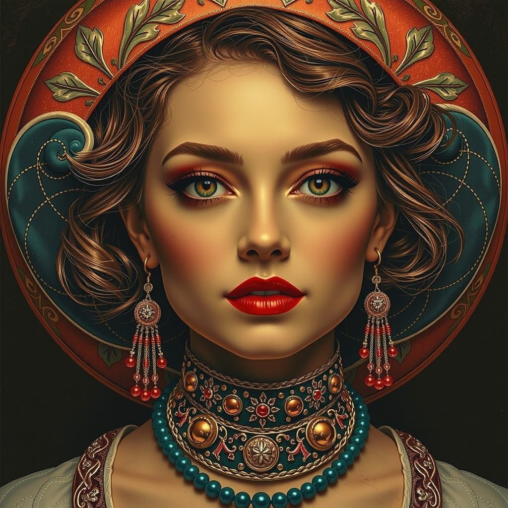 Vintage Pin-Up Women Celebrate Self-Love in Red Hues