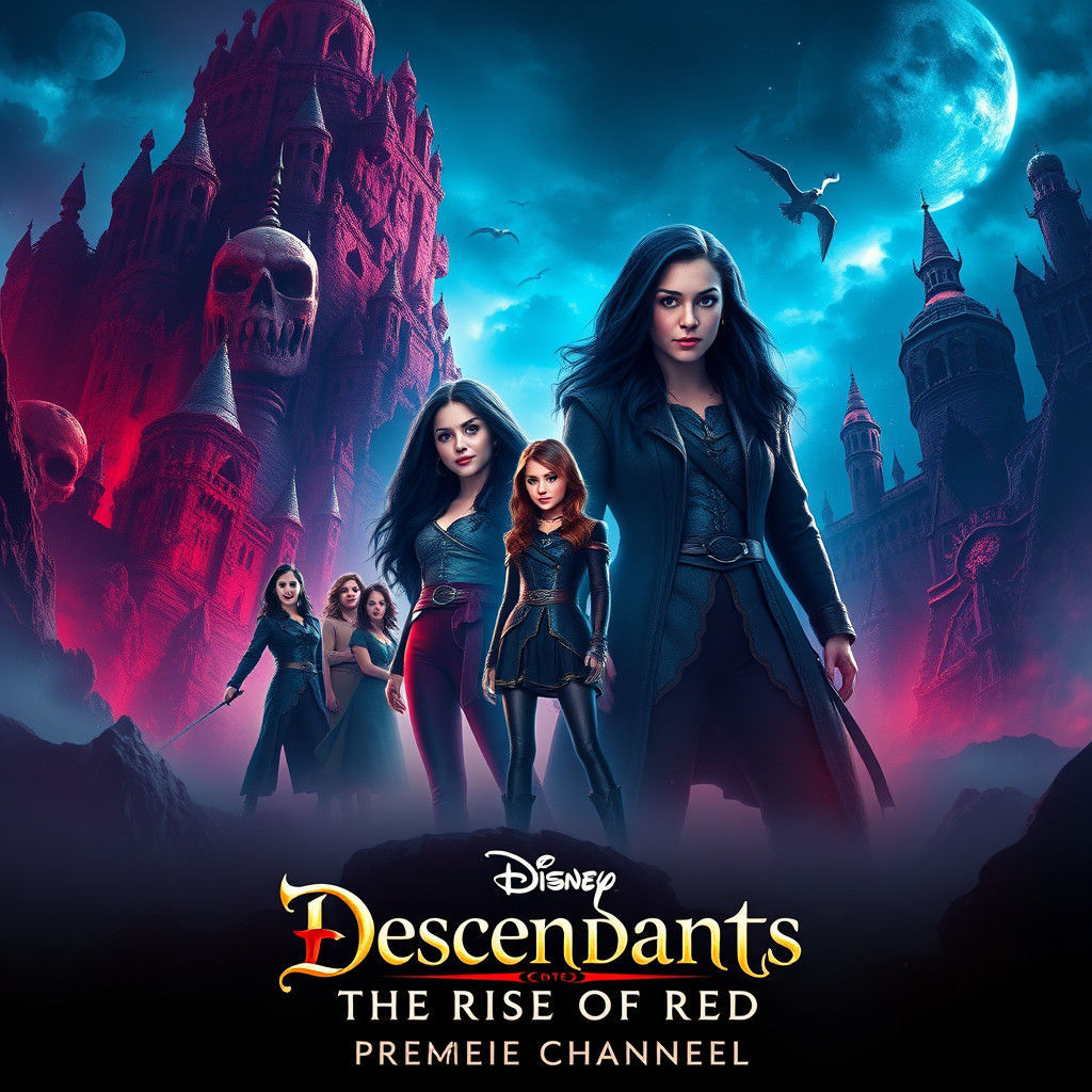 Descendants: The Rise of Red - Cinematic Disney Poster