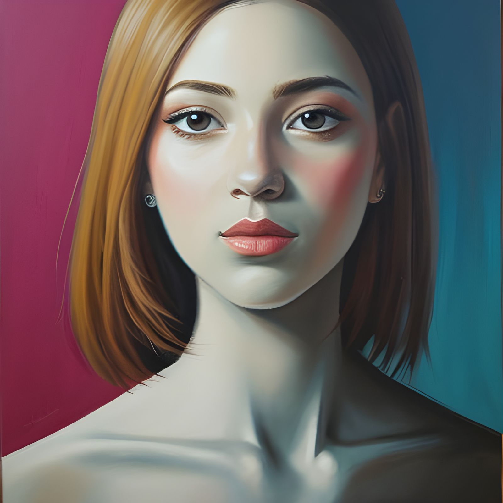 AI Generated Female Portrait Painting