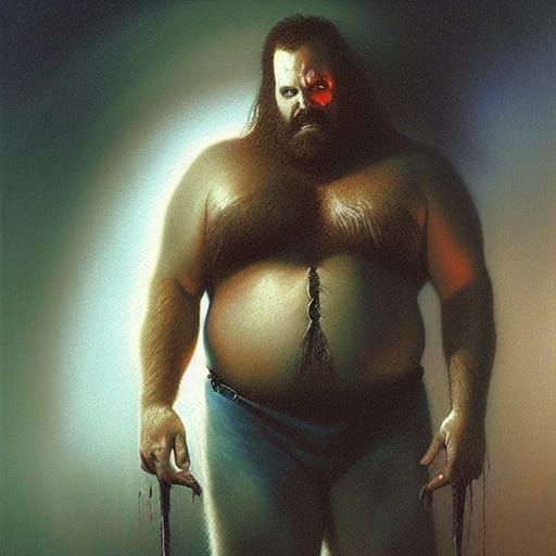 Romantic Vampire Portrait in Pulp Horror Style