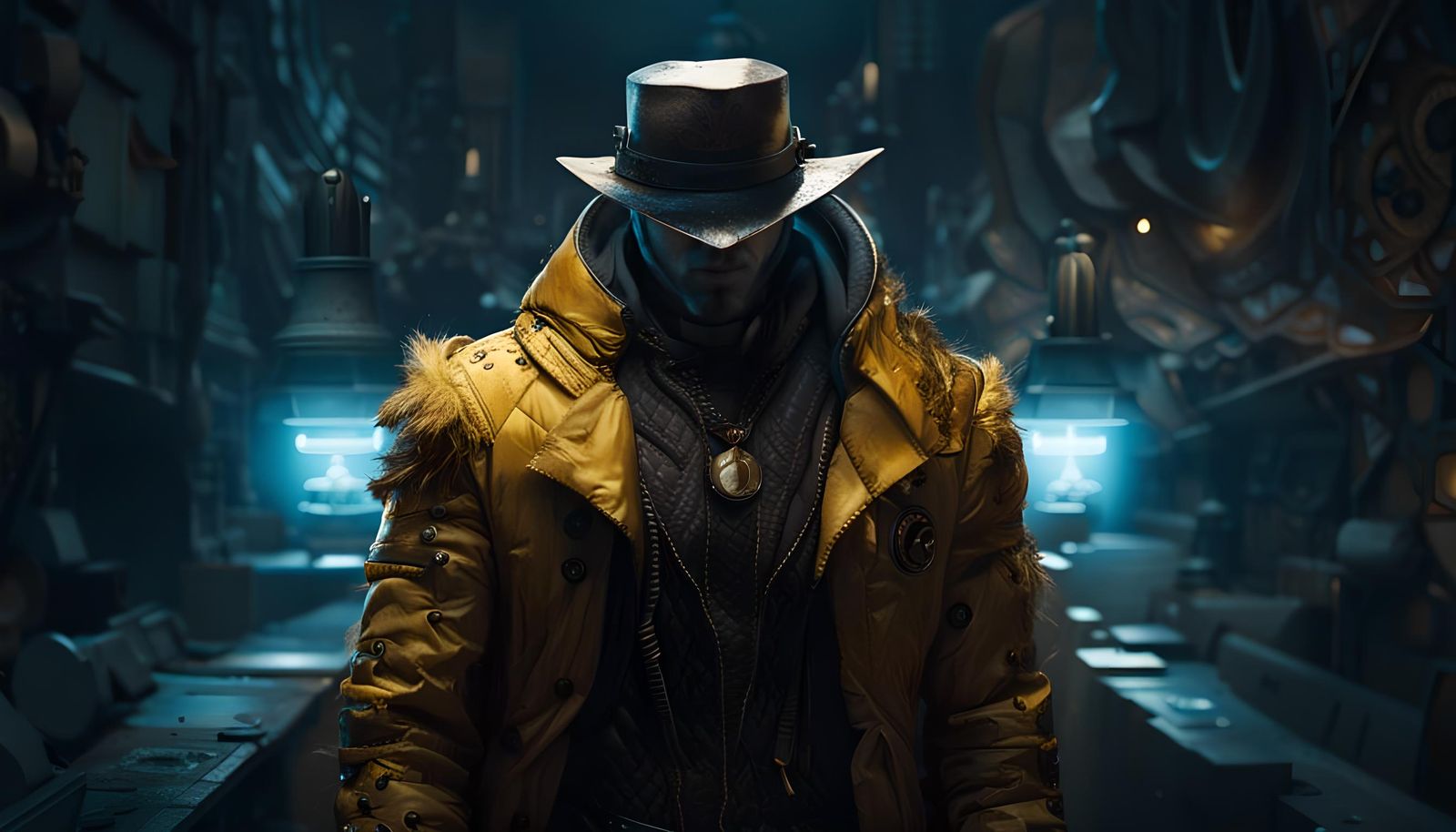 Ozymandias Portrait in Detailed Matte Painting Style