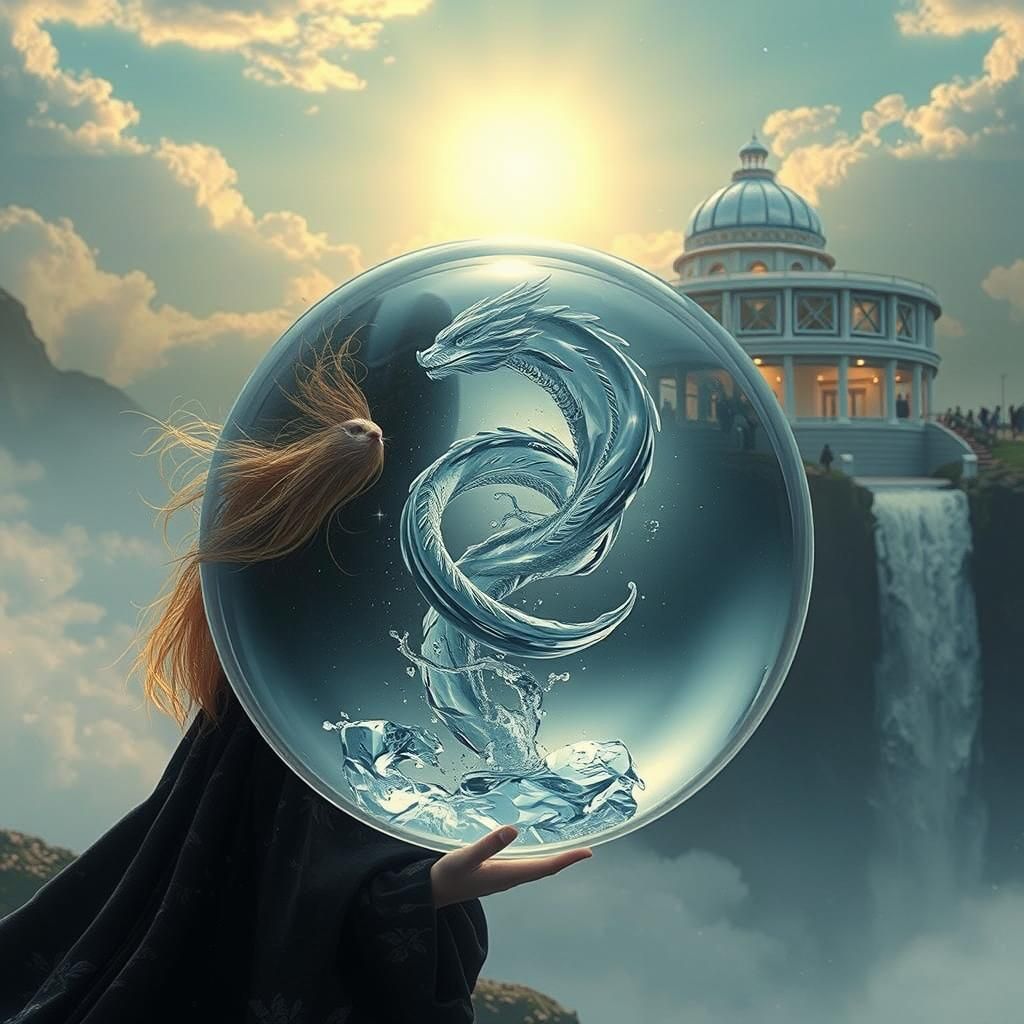 Ethereal Water Dragon in Floating Island Spectacle