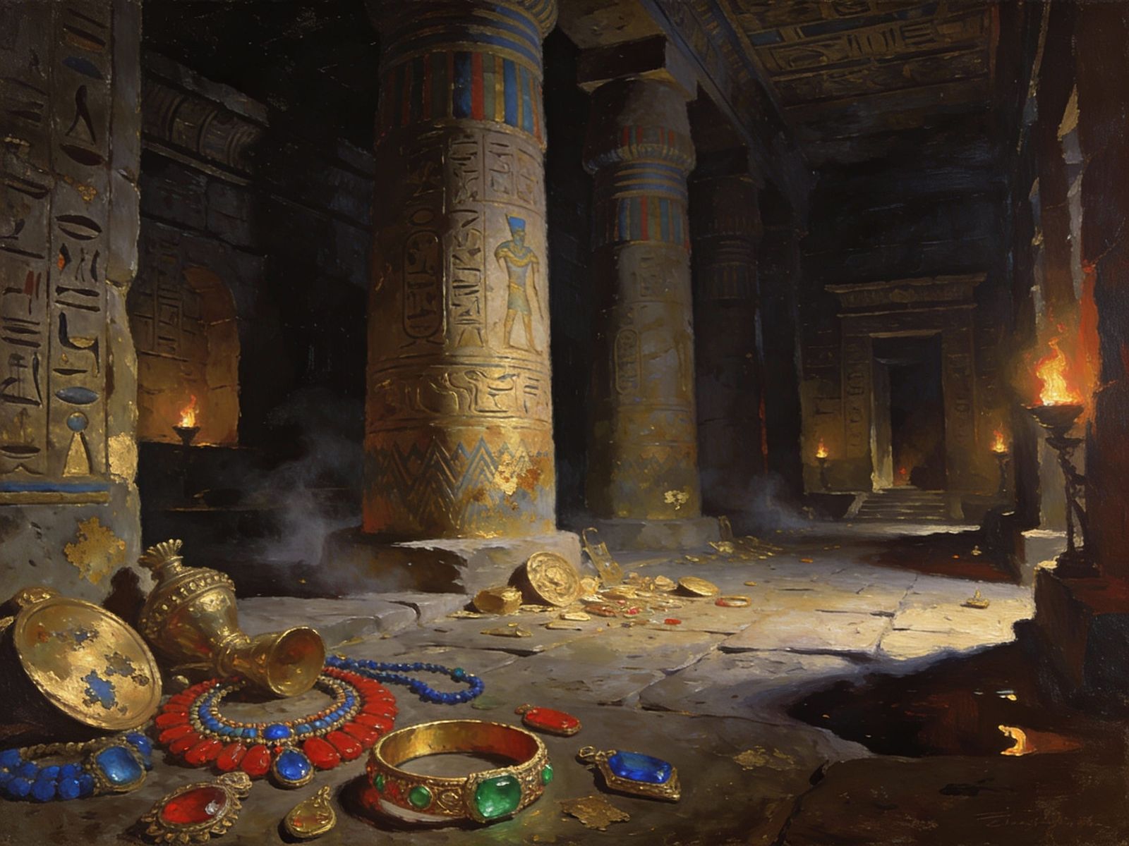 Lost Egyptian Temple with Gold Relics