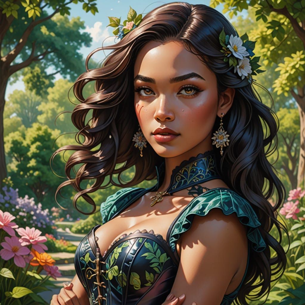 Stunning Summer Siren in Elegant Park