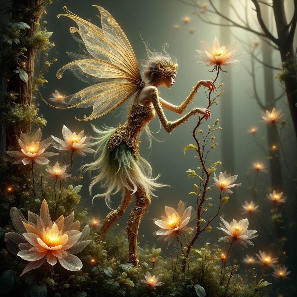 Clockwork Fairy's Bioluminescent Garden