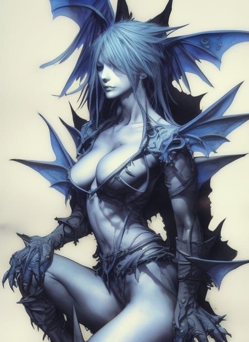 Blue bat girl