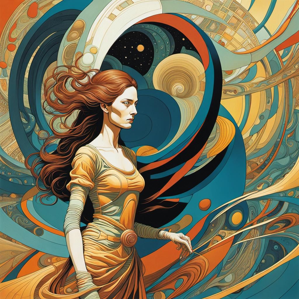 Abstract Art in Style of Moebius