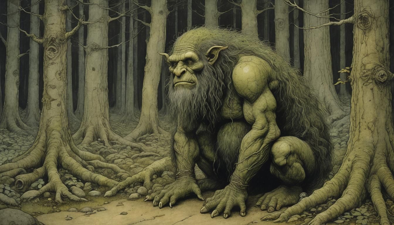 Classic Forest Troll Illustration