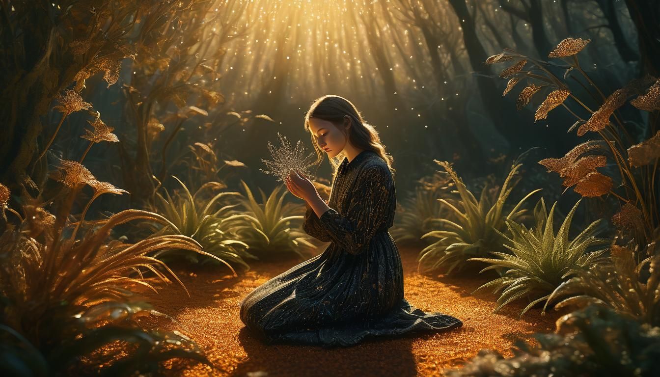 Surreal Foliage with Rhytidocaulon Creatures in Digital Art