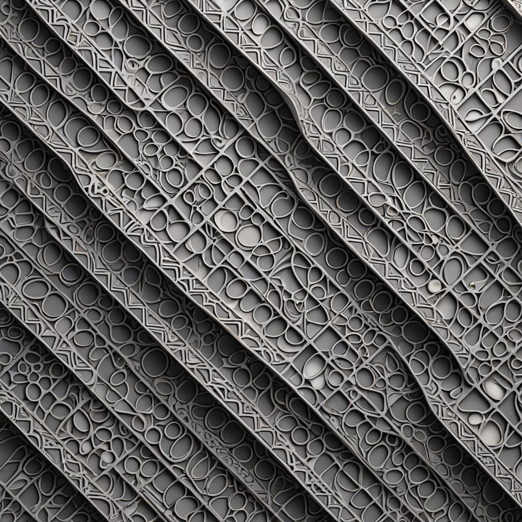 Detailed 3D Render in Monochromatic Scheme