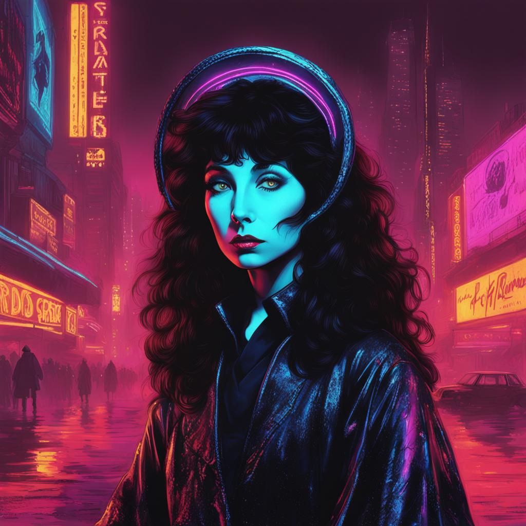 Kate Bush as Cyberpunk Witch Queen