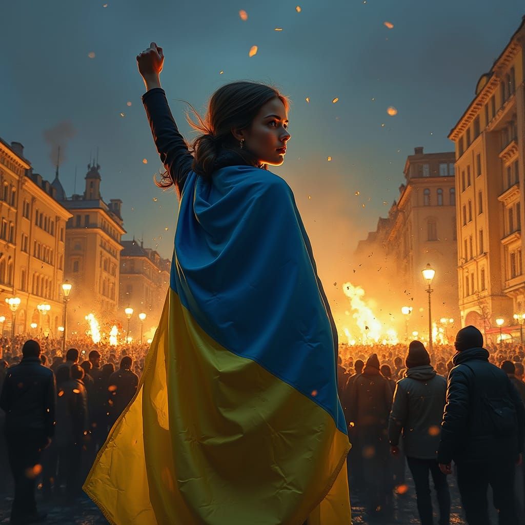 Woman Defies Corruption in Kyiv's Euromaidan Revolution