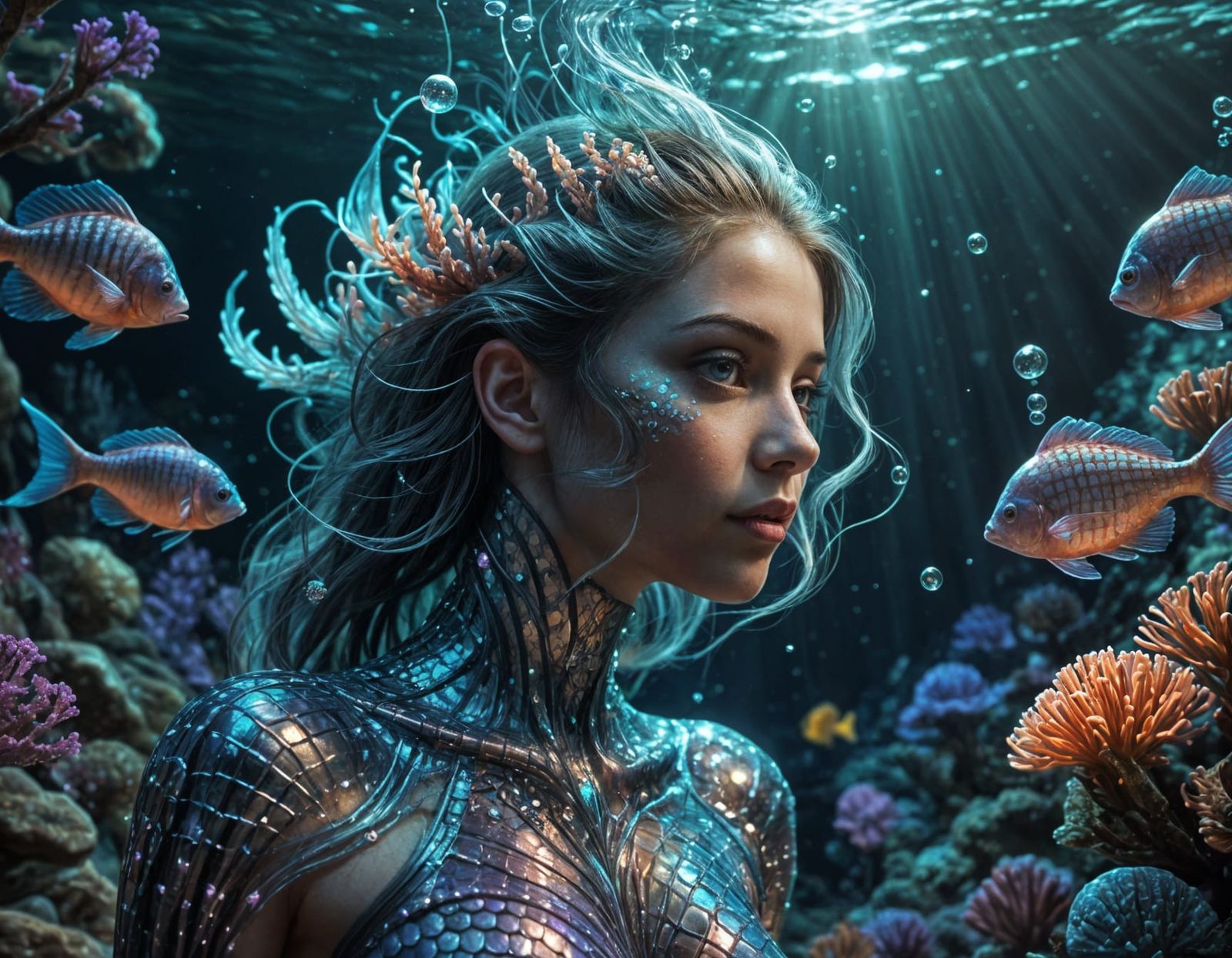 Mermaid Headshot for her portfolio for Miss Mermaid World
