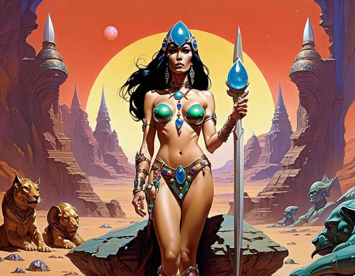 Dejah Thoris's Bejeweled Palace Oasis on Mars