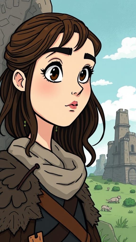 Cartoon Arya Stark