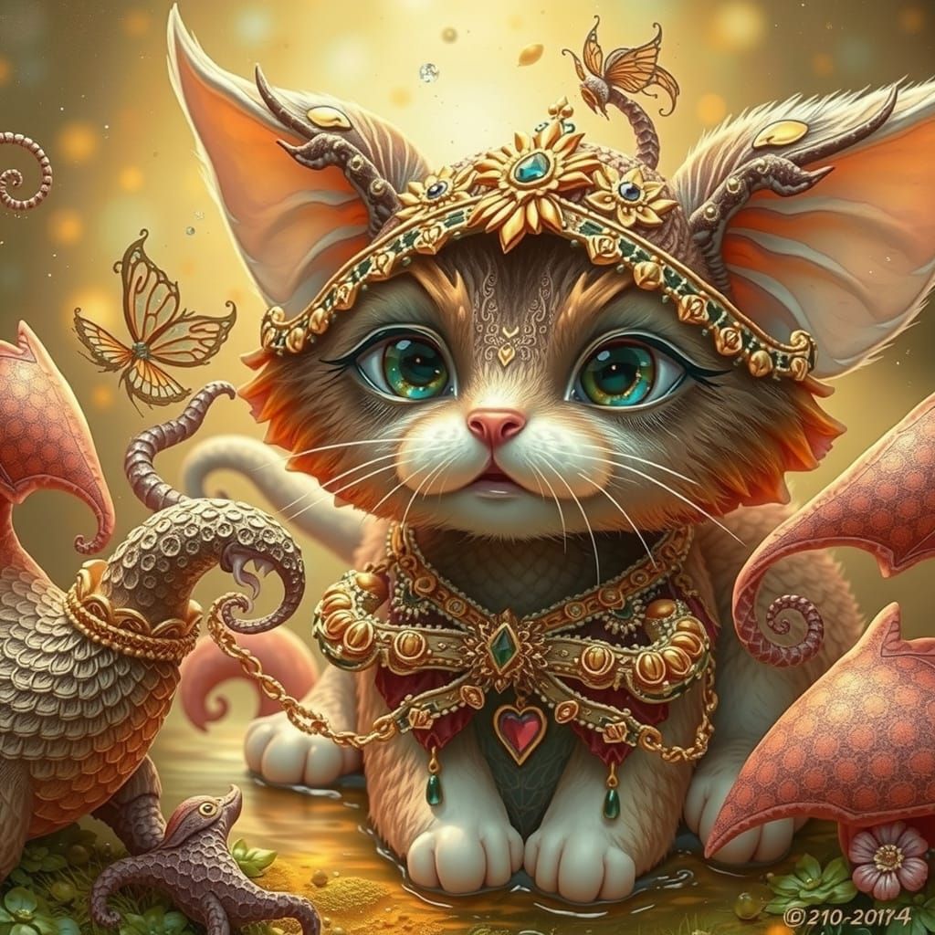 Golden Sunset Goddess Amidst Tranquil Lake