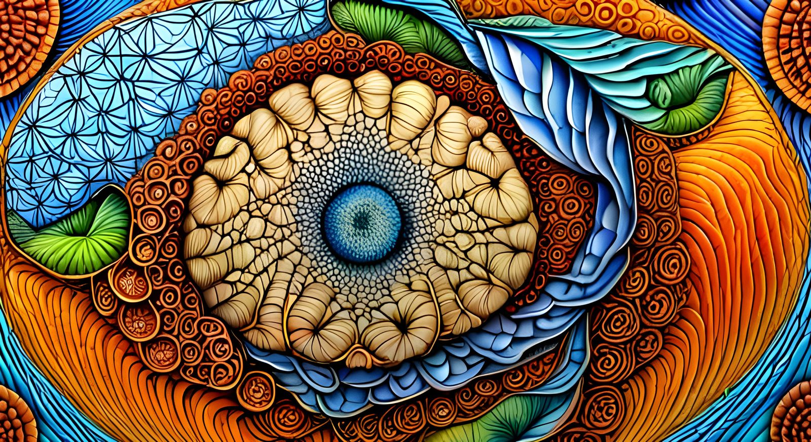 Abstract Geometric Composition with Celtic Elements