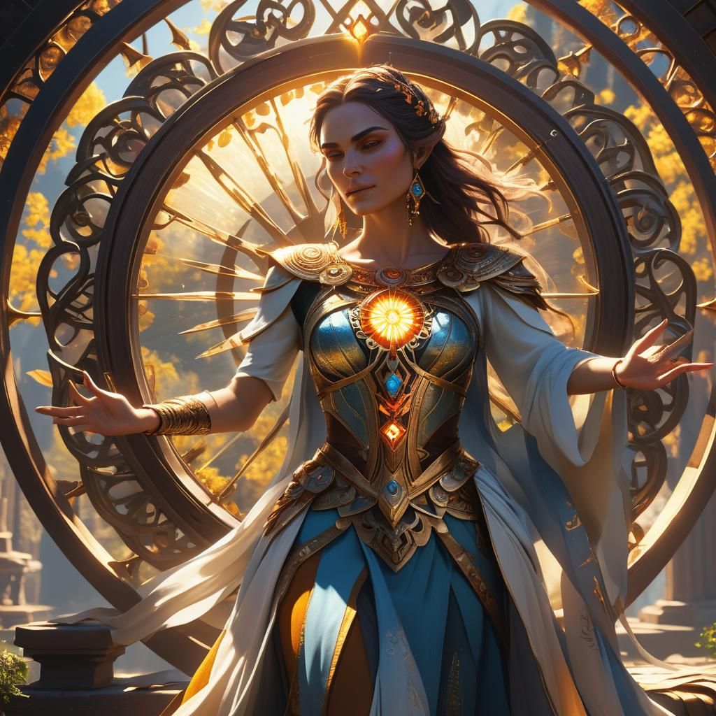 Radiant Goddess in Sunlight: Fantasy Concept Art