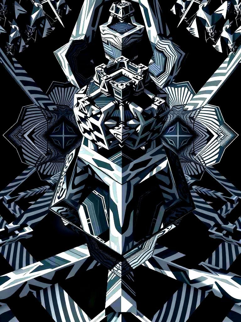 Op Art Optical Illusion in Multi-Dimensional 3D