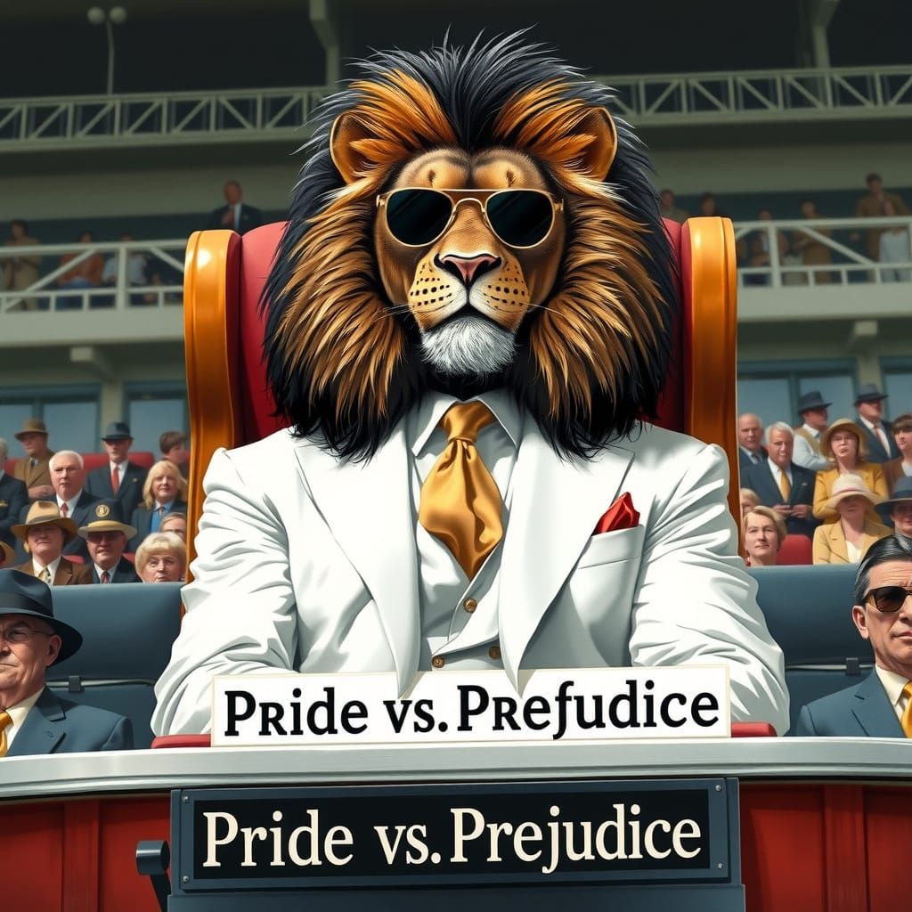 Lion Umpire at Wimbledon in Vintage Style