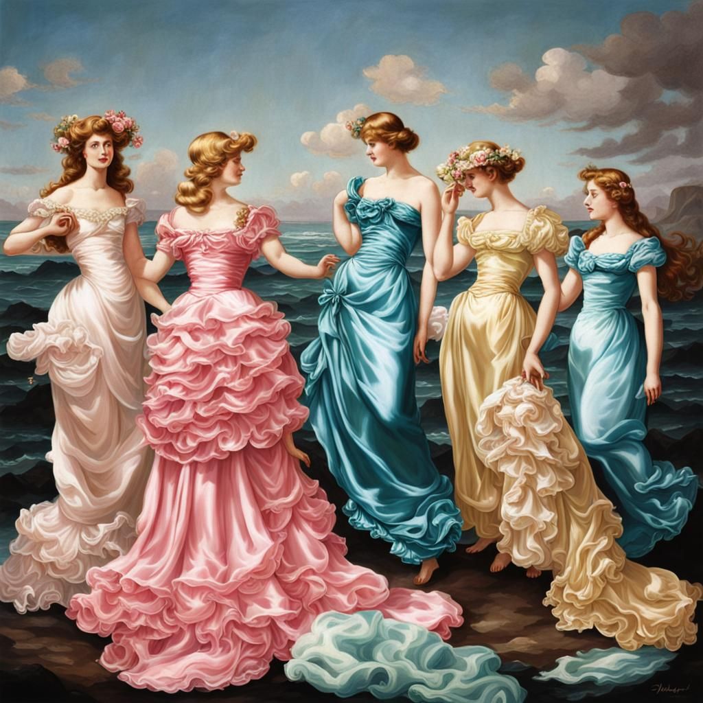 Birth of Venus in a Satin Wonderland