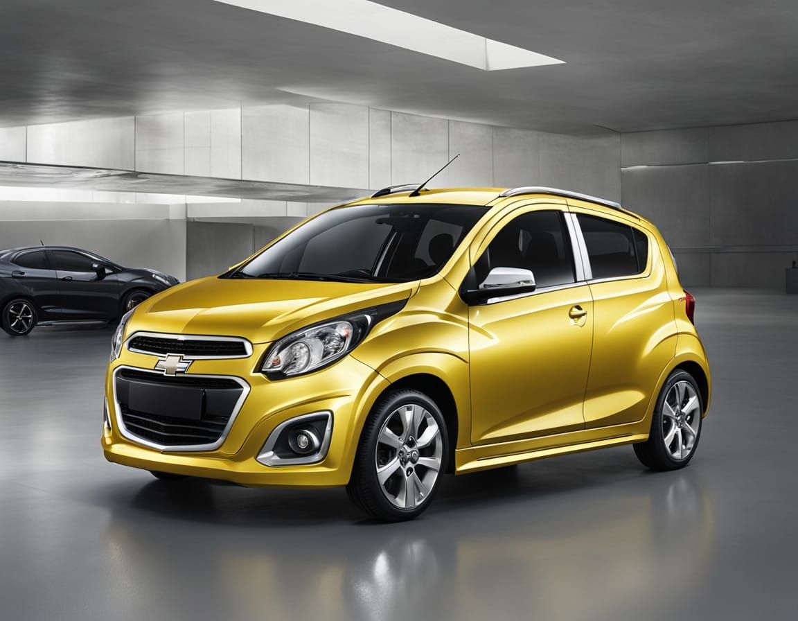 Vibrant 2013 Chevrolet Agya Hatchback in Photorealistic Styl...