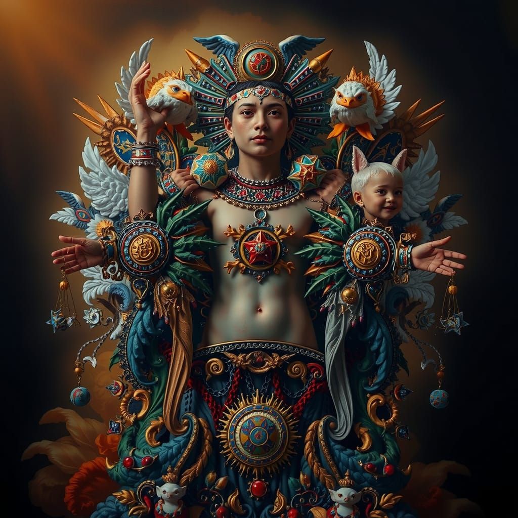 Masterpiece Painting of Beauty and Truth