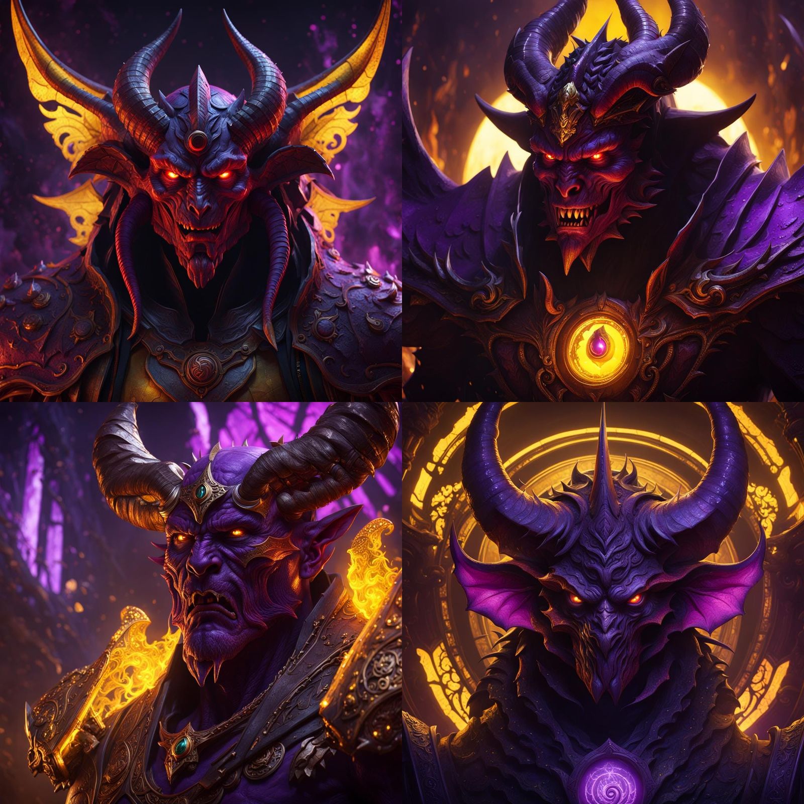 Hyperdetailed Demon in Dark Fantasy Style