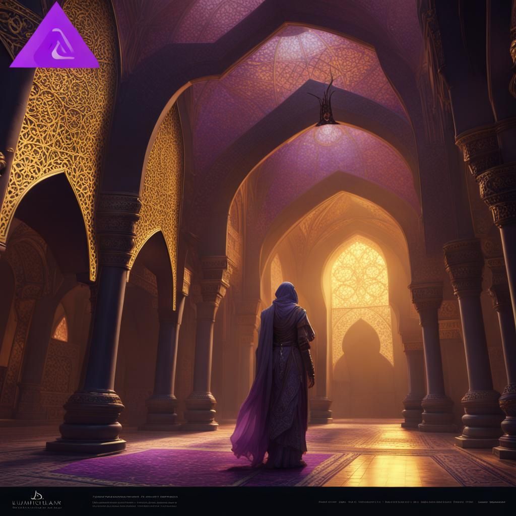 Intricate Islamic Dark Fantasy Art in 8K