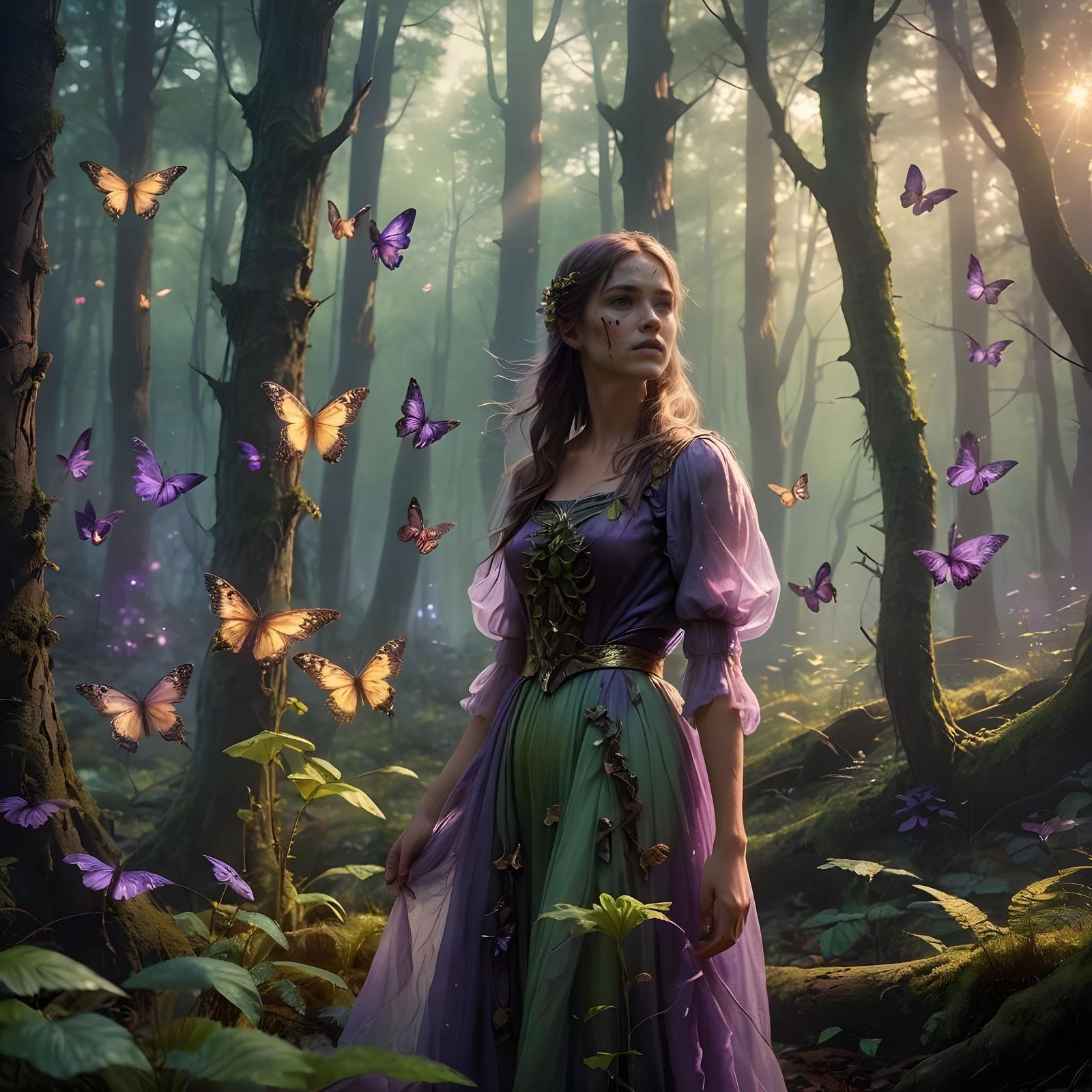 Lone Survivor in Detailed Fantasy Landscape