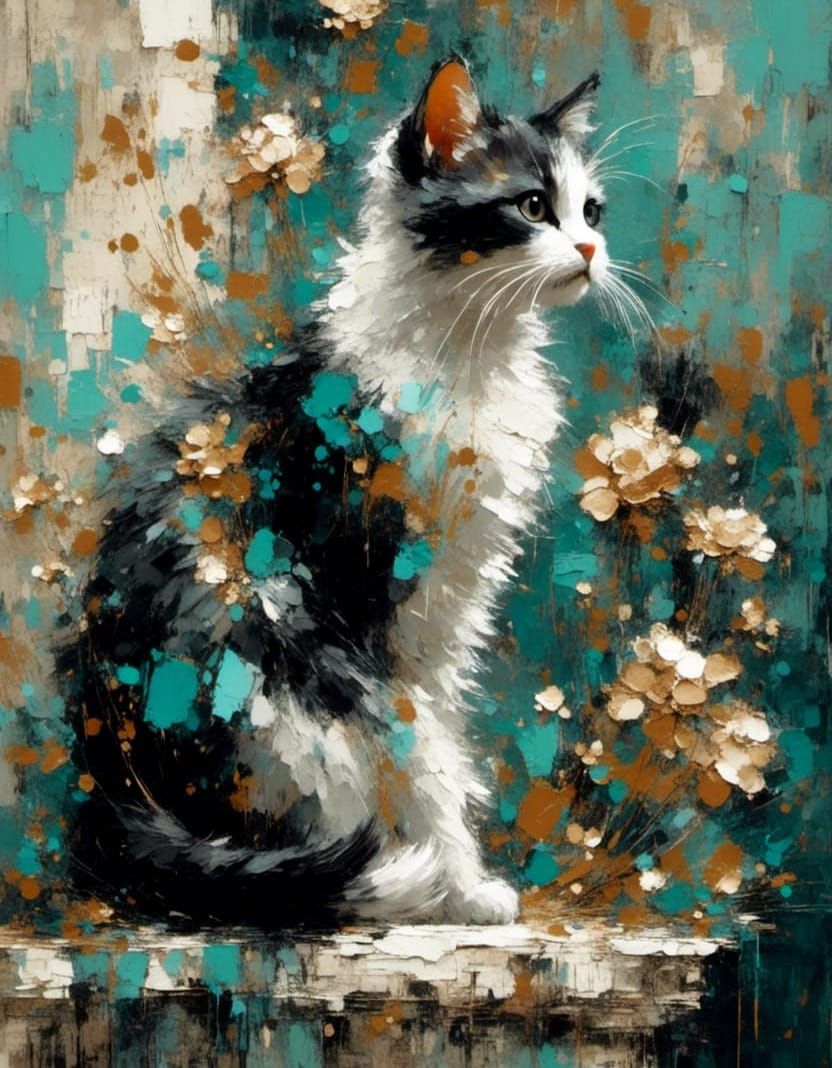 Vintage Cat Portrait