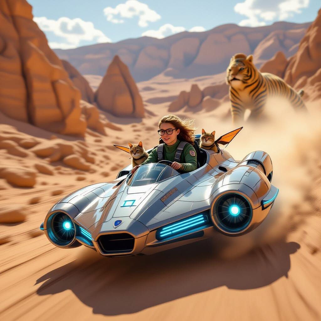 Futuristic Podracer Speeds Through Cappadocia Valleys