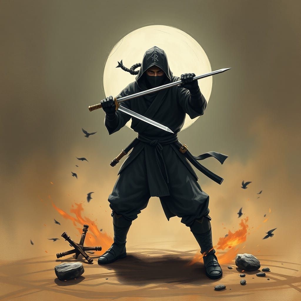 Ninja Master in Traditional Regalia