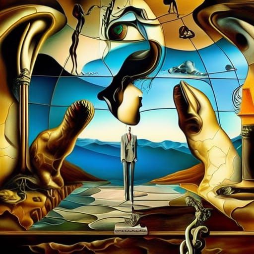 Surreal Stained Glass Inspired by Dali