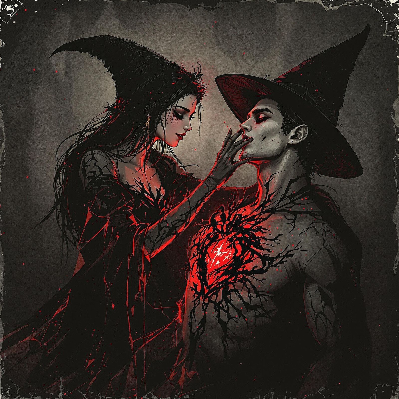 Enchanted Witch Ritual in a Dark Fantasy Realm