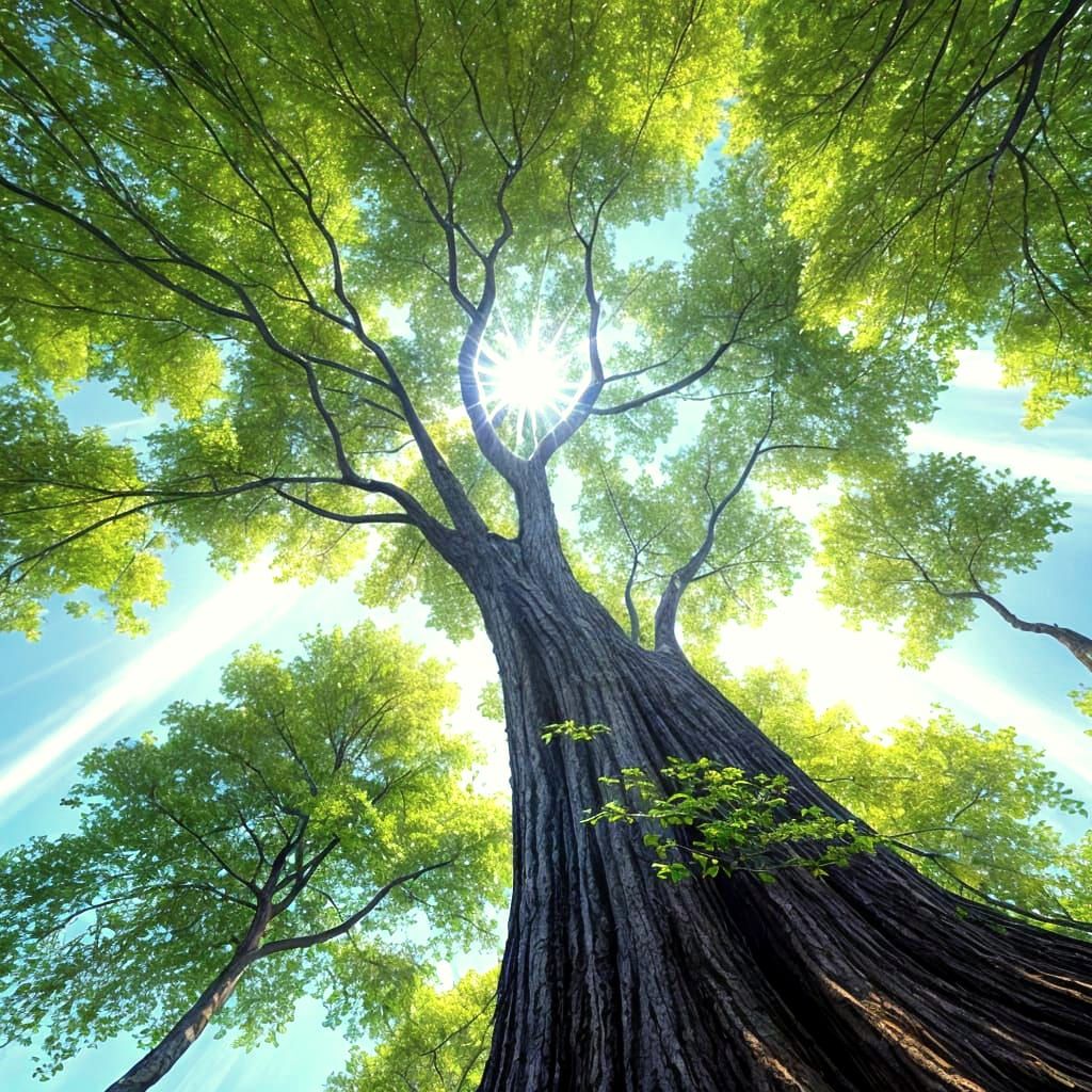 Enchanted Tree Radiates Crystal Beauty