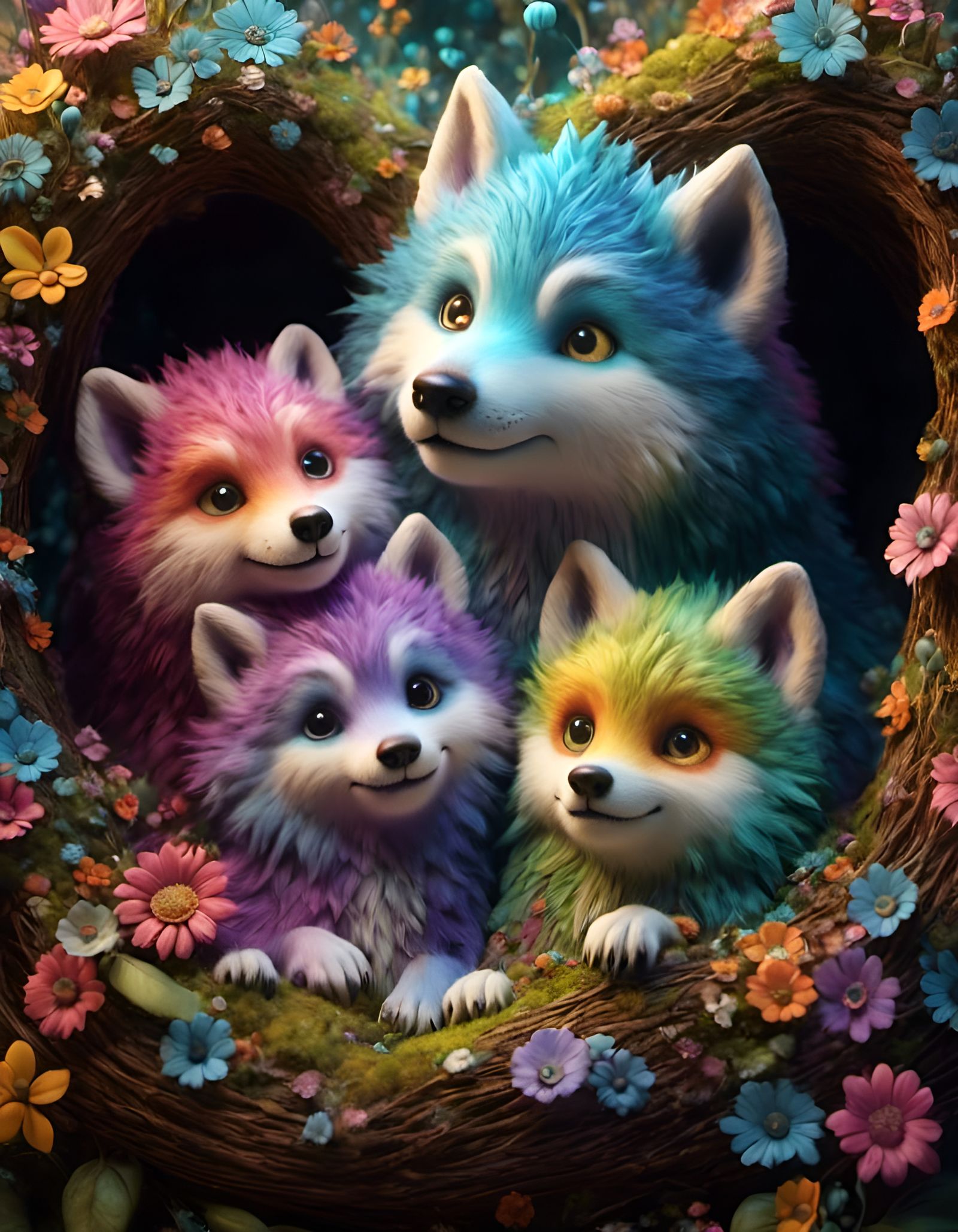 Fairy Wolf Family