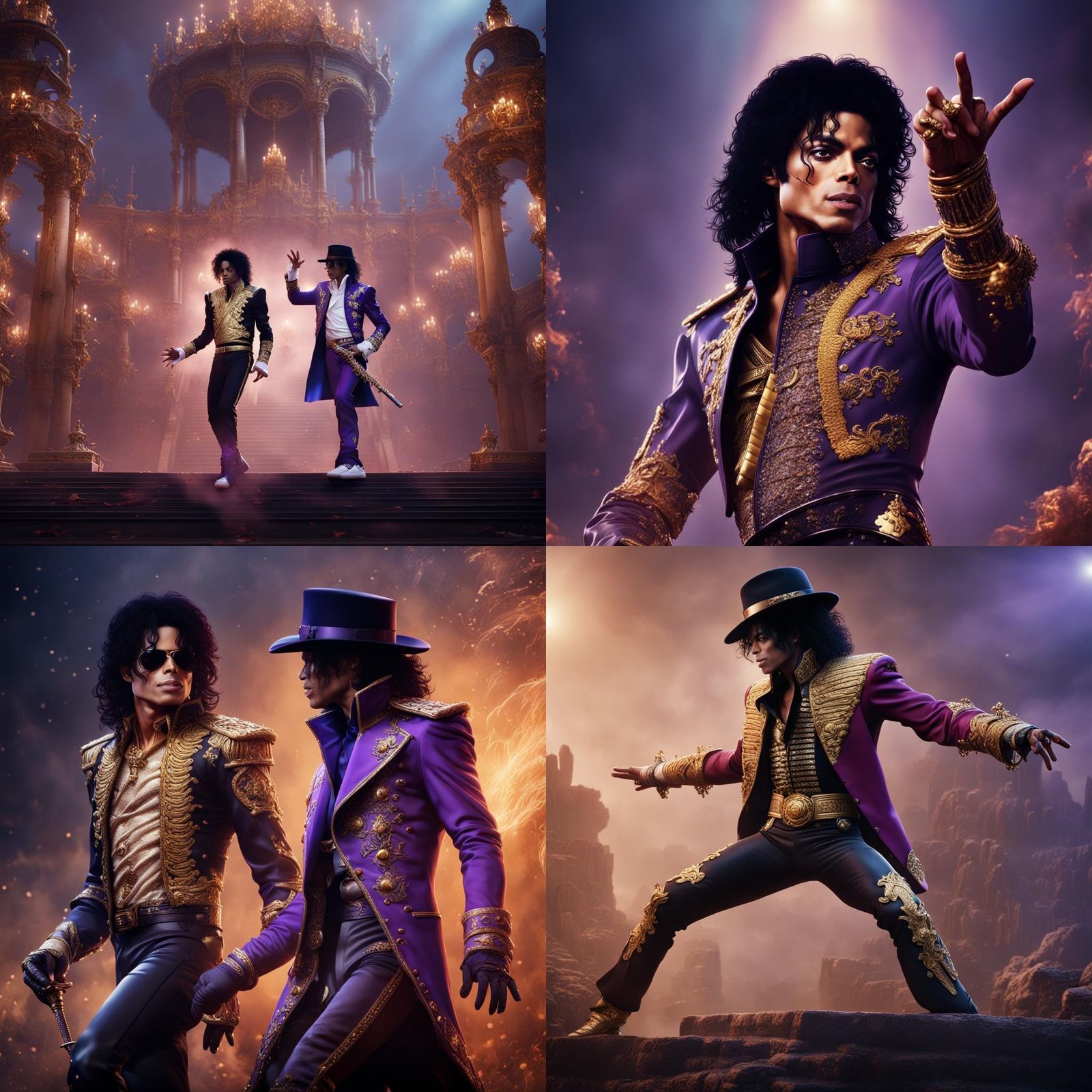 Epic Music Battle: Jackson vs Prince in Digital Art