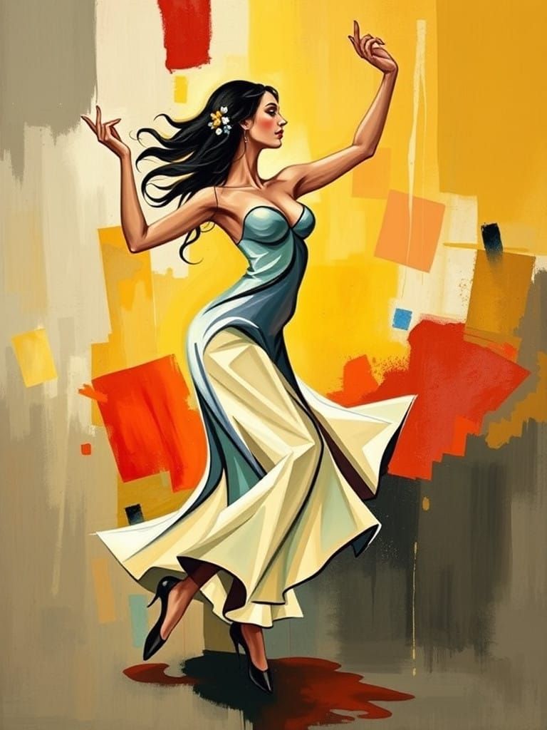Sensual Dance Movement in Art Deco Style