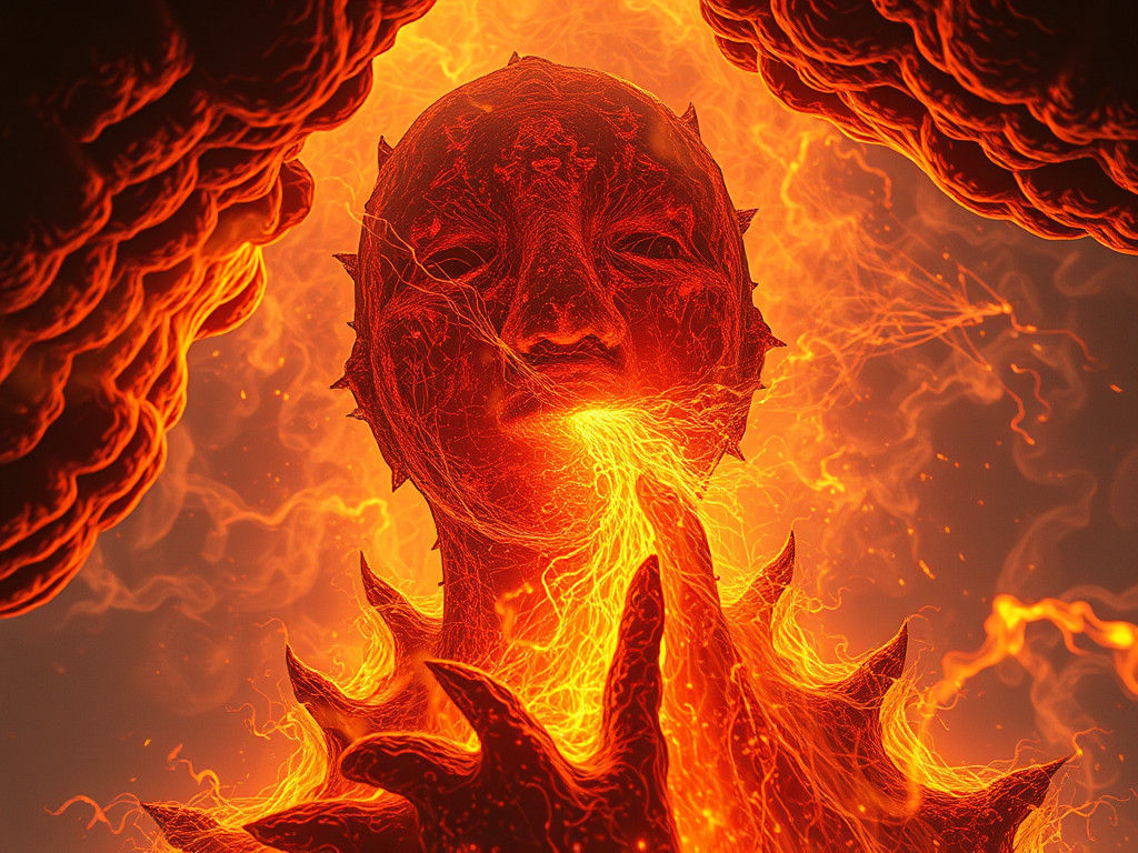 Flaming Self-Portrait with Pyroelectric Yearning