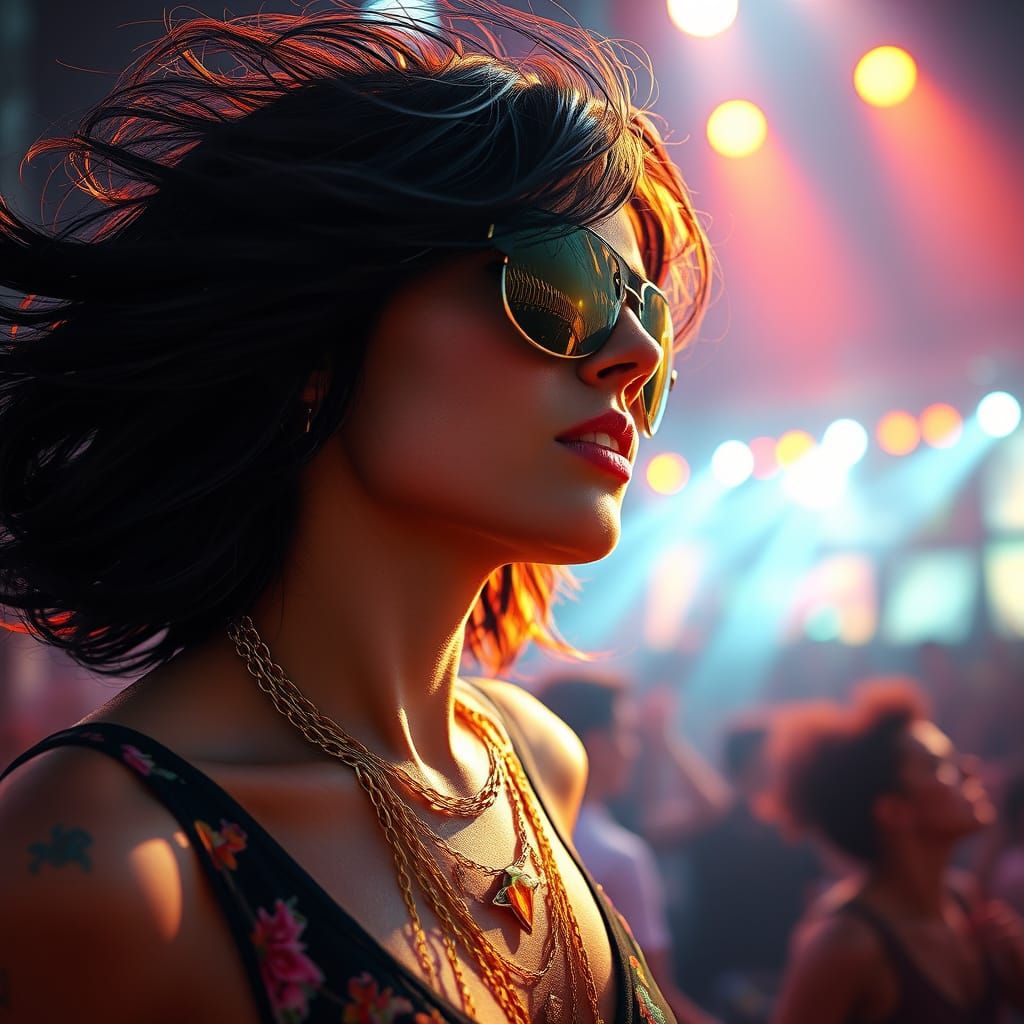 Concert Streaker in Hyperdetailed Digital Art Style