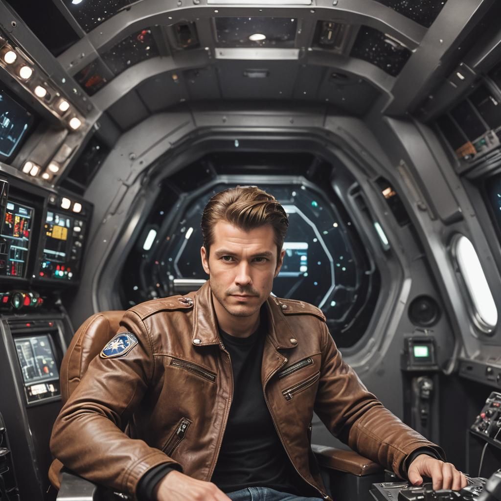 Galactic Smuggler in Starship: Cinematic Film Still